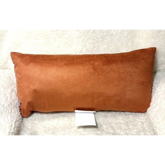 Threshold Oversized Colorblock Pieced Suede Lumbar Throw Pillow 12 X 24in - Picture 6 of 6